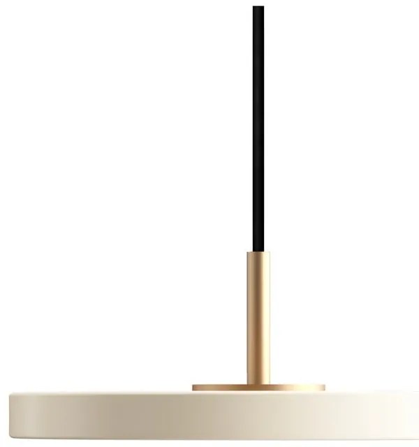 Бяла LED лампа за окачване с метален абажур ø 15 cm Asteria Micro - UMAGE