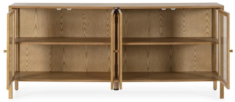 Витрина от декор от дъб в естествен цвят 180x80x40 cm Ceci – MOME