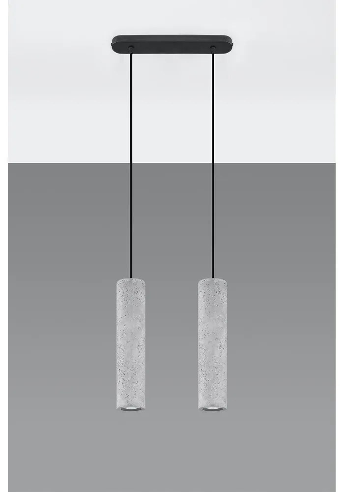 Бетонна висяща лампа, дължина 34 cm Fadre - Sollux