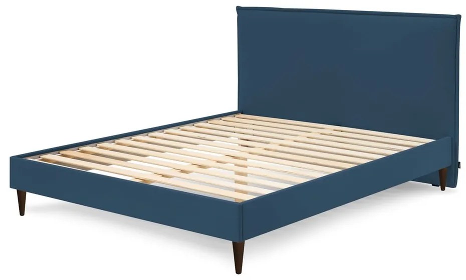 Синьо тапицирано двойно легло с решетка 180x200 cm Sary - Bobochic Paris