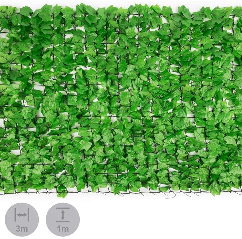 Blumfeldt FENCY BRIGHT IVY осигуряваща уединение защитна преграда срещу вятъра 300 X 100 CM бръшлян светло зелена