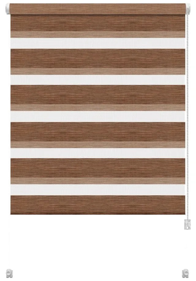 Кафява ролетна щора ден и нощ 80x150 cm Zebra Natur – Gardinia