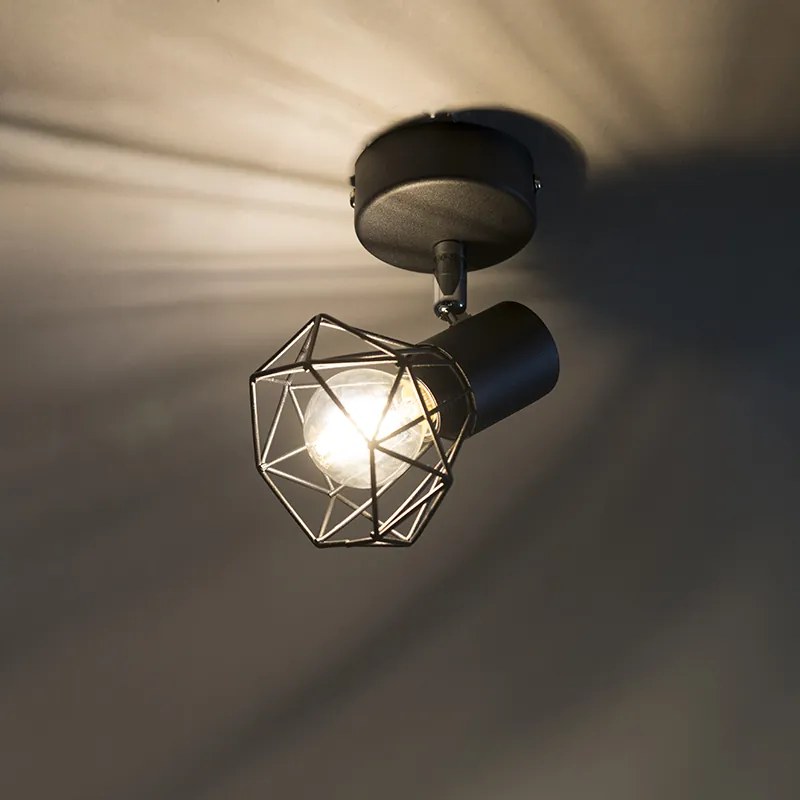 Интелигентен прожектор черен въртящ се и наклоняващ се с WiFi P45 - Mosh