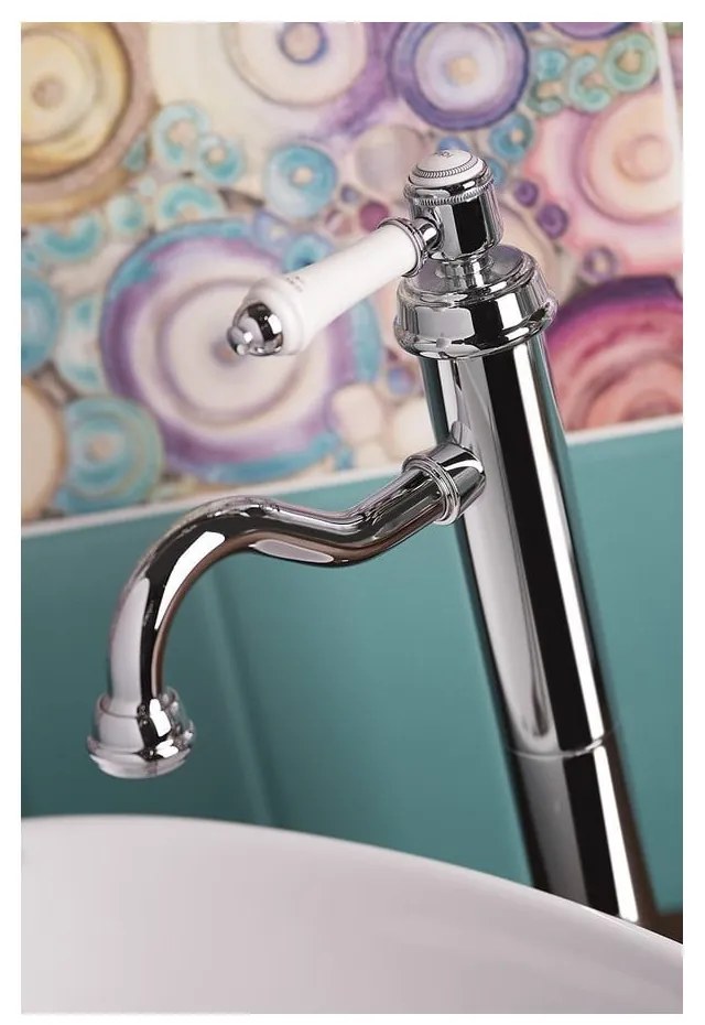 Стояща батерия за мивка в лъскаво-сребрист цвят Vienna – Sapho