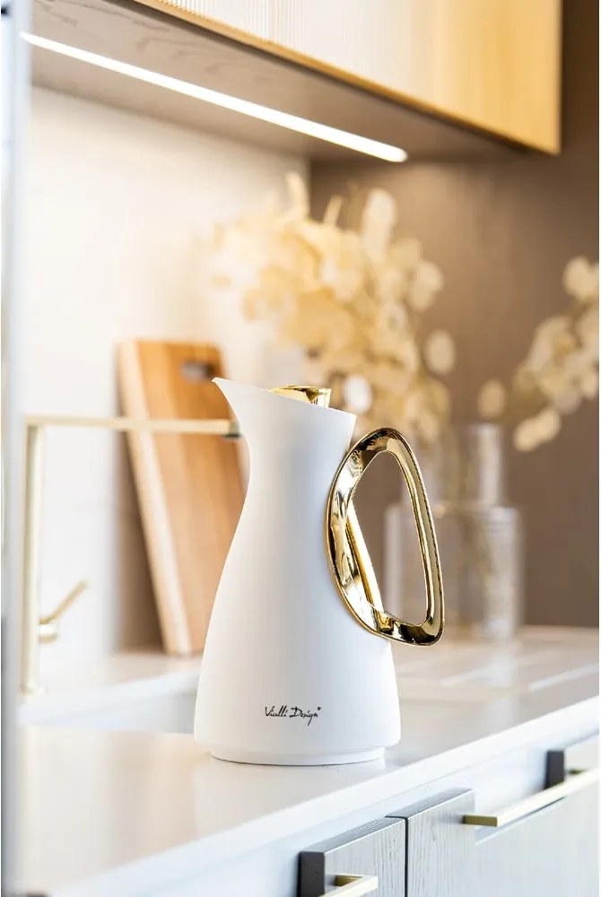Термос в бял и златист цвят 1 l Alessia – Vialli Design