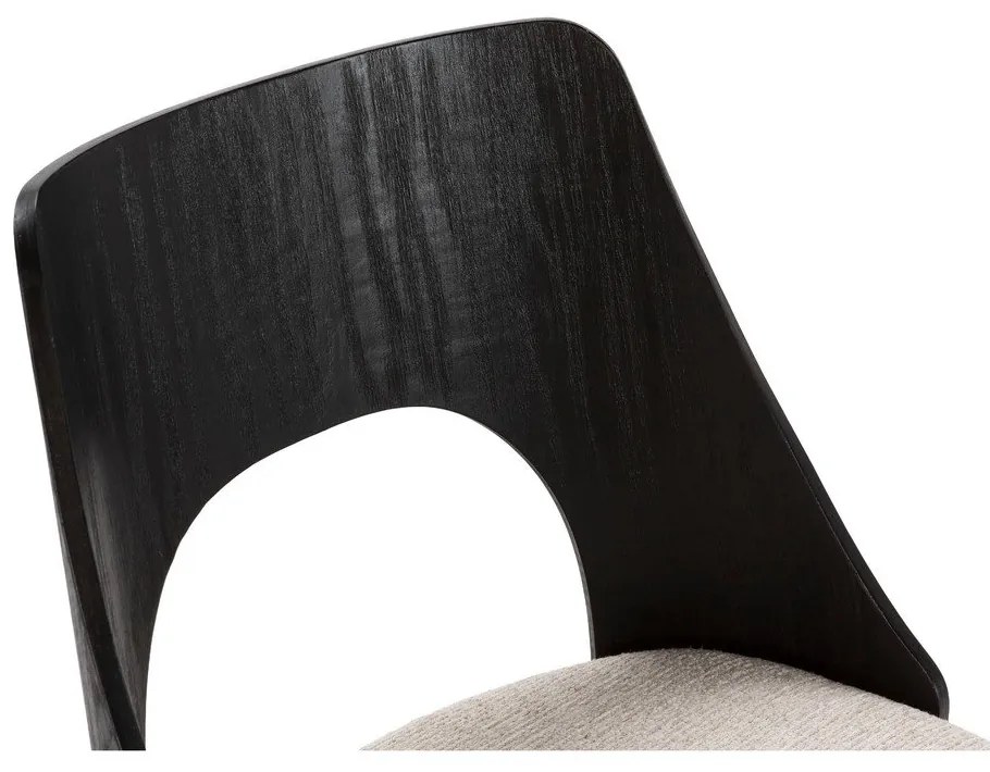 Черни/кремави тапицирани трапезни столове в комплект 2 бр. Gilda – MOME