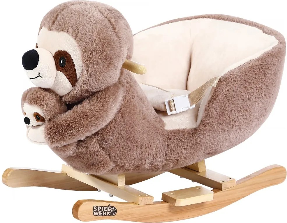 Плюшено люлеещо се животно за деца със звукови ефекти Сив