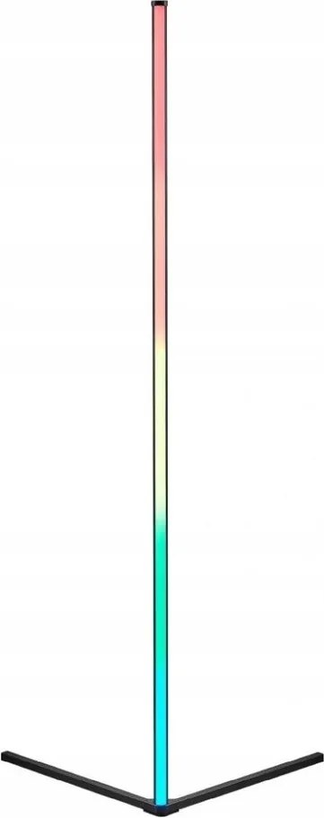 Черна LED подова лампа (височина 141 cm) Level - Reality