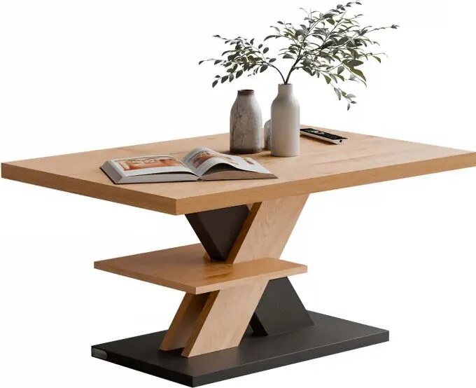 Модерна масичка за кафе Detroit - 90 x 60 x 45 cm Черен