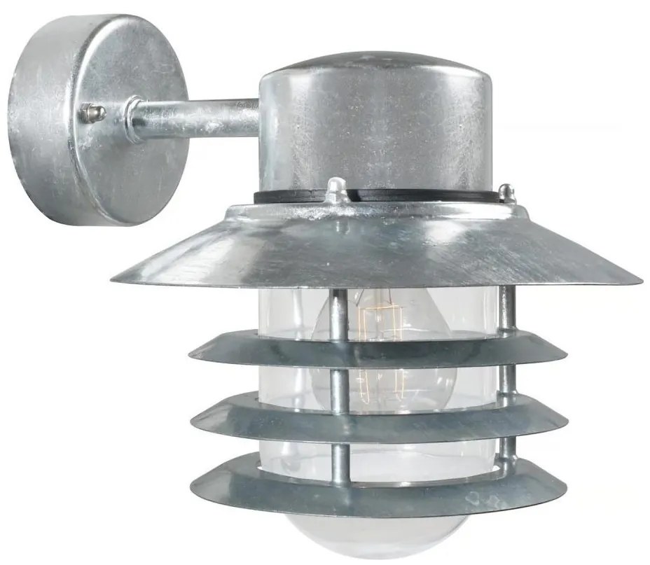 Nordlux - Външна стенна лампа VEJERS 1xE27/60W/230V IP54 сребриста