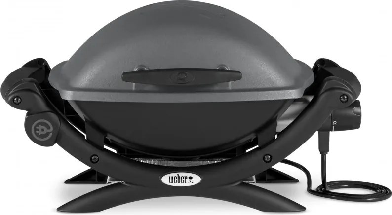 Електрическо барбекю Weber Q1400 WB 52020079, 2200 W, 43x32 cm, Капак и корпус от лят алуминий, Подвижна тава за мазнини, Тъмносив