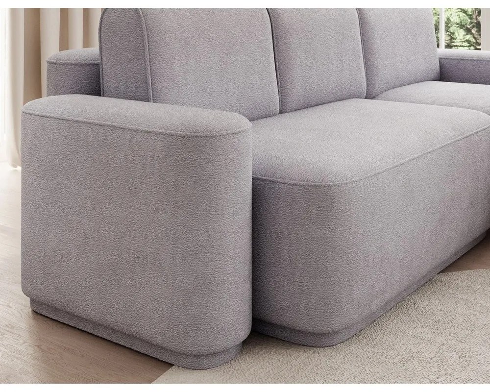 Светлосив шенилов сгъваем/с място за съхранение ъглов диван (десен ъгъл) Aurumm – ELTAP