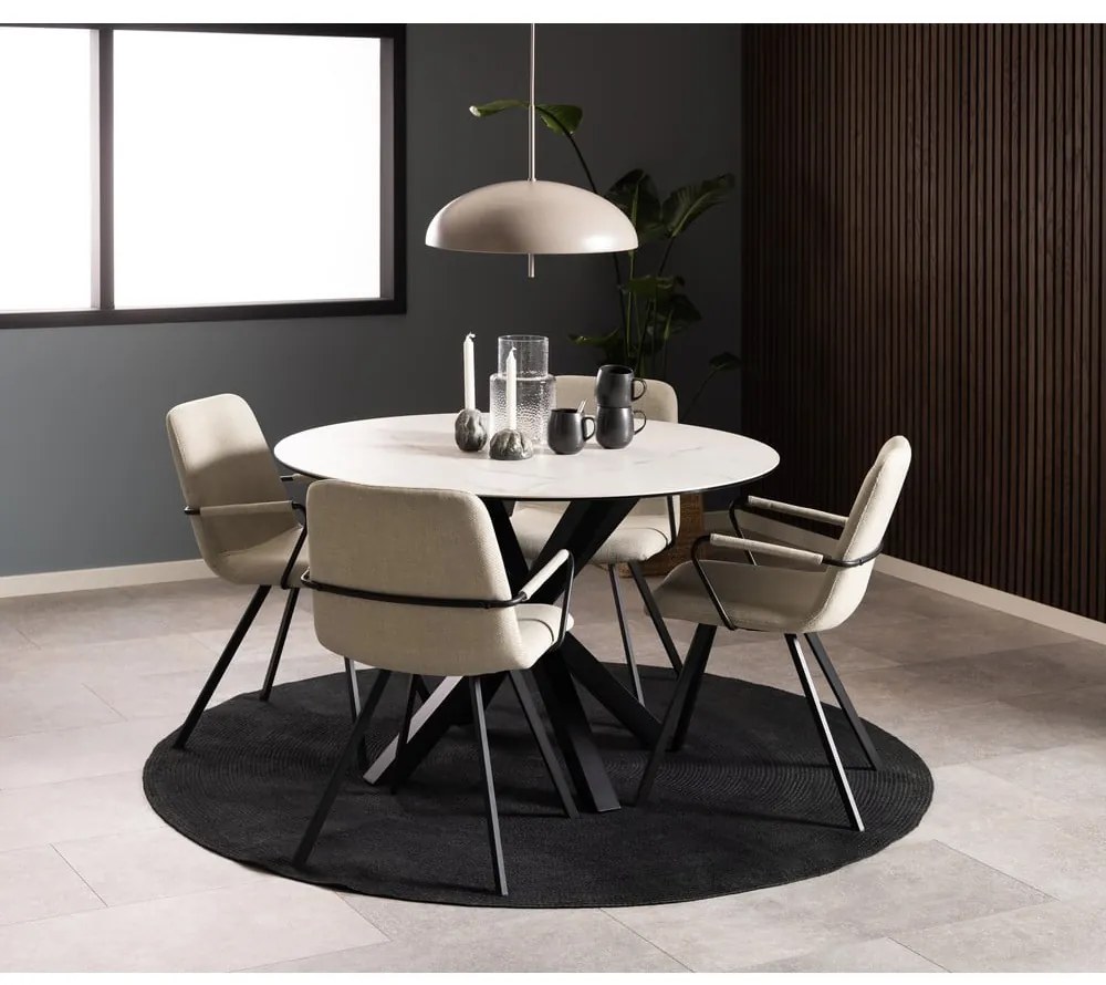 Кремави трапезни столове в комплект от 2 броя Selina - Actona