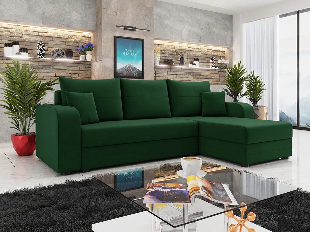 Ъглов диван Hewlet Bis-Prasino Skouro
