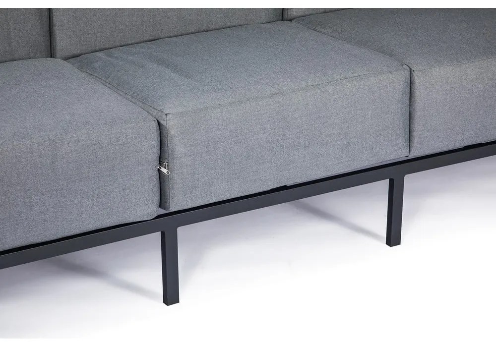 Графитно сив градински диван с три места Bellisima - Bonami Selection