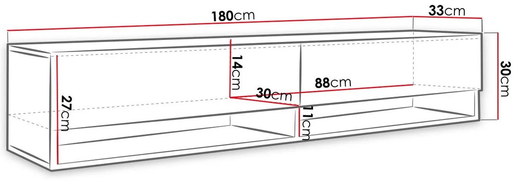 TV шкаф Doka-Дължина: 180 cm