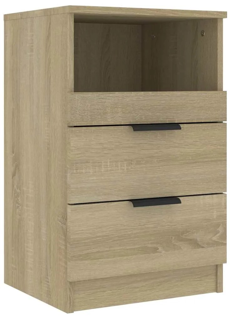 811238 vidaXL Нощно шкафче, дъб сонома, инженерно дърво