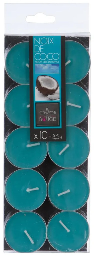 Комплект ароматни чаени свещи atmosphera Nina, 10 бр - Coconut