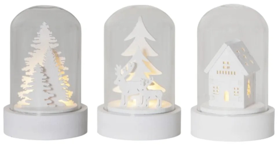 Комплект от 3 LED светлинни декорации, височина 8,5 см Kupol - Star Trading