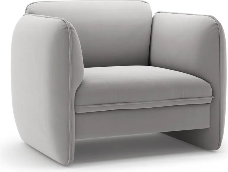 Светлосиво кадифено кресло Georgia – Micadoni