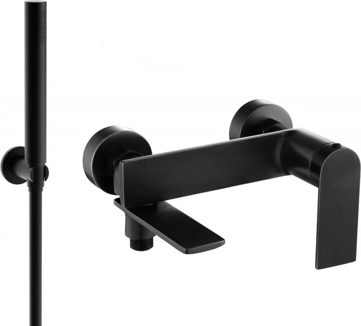 Mexen Zero R70 батерия за вана с душ комплект, черна - 7113R70-70