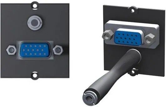 BACHMANN Модул CM с 1х VGA + 3.5мм жак, цвят Черен,  - B917.045