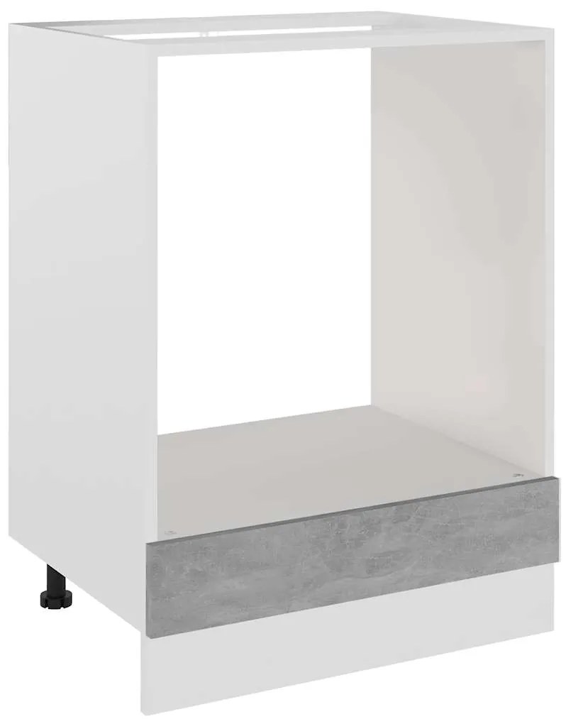 802501 vidaXL Шкаф за фурна "Рига", бетонно сив, 60x46x81,5 см, инженерно дърво