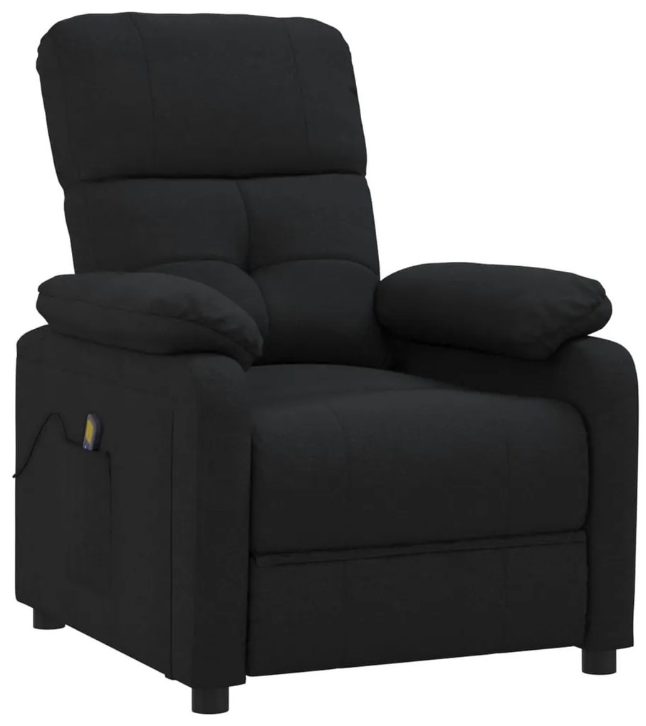 348289 vidaXL Масажен стол, черен, текстил