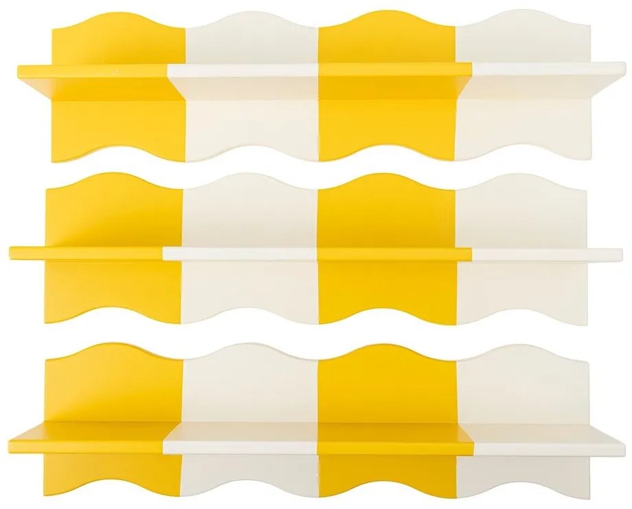 Жълт/бял детски рафт 80 cm Bubbi – Bloomingville Mini