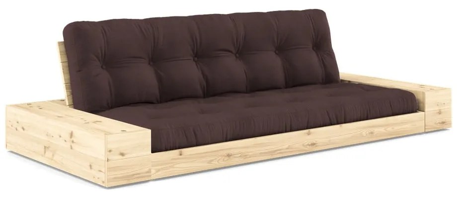 Тъмнокафяв разтегателен диван 244 cm Base – Karup Design