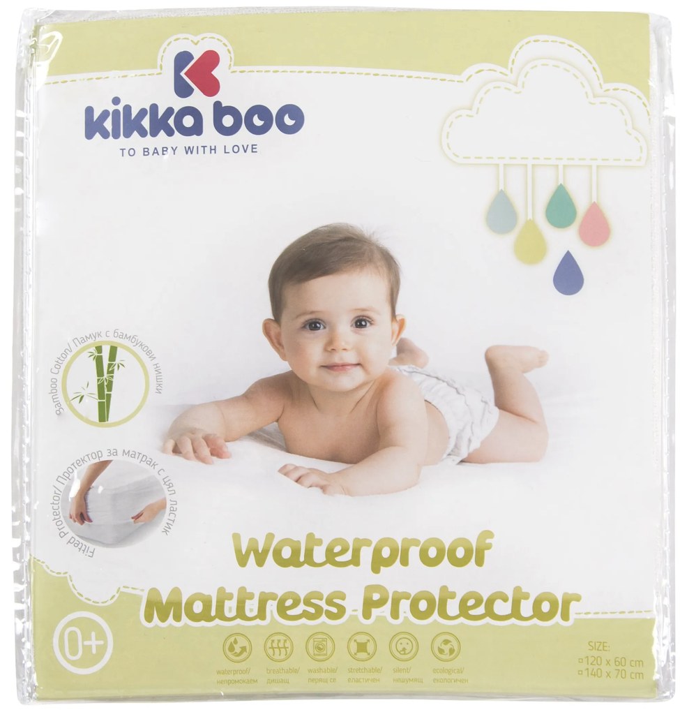Kikka Boo - Протектор бамбук за матрак с борд 70*140*15 см.