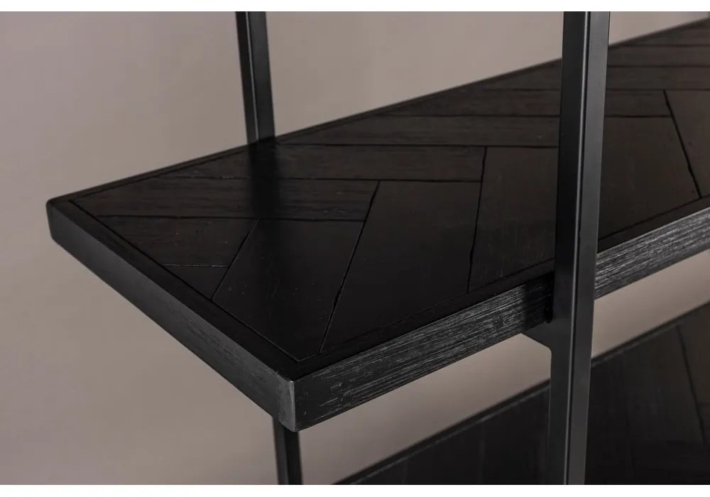 Черна етажерка за книги от екзотична дървесина 140x146 cm Class - Dutchbone
