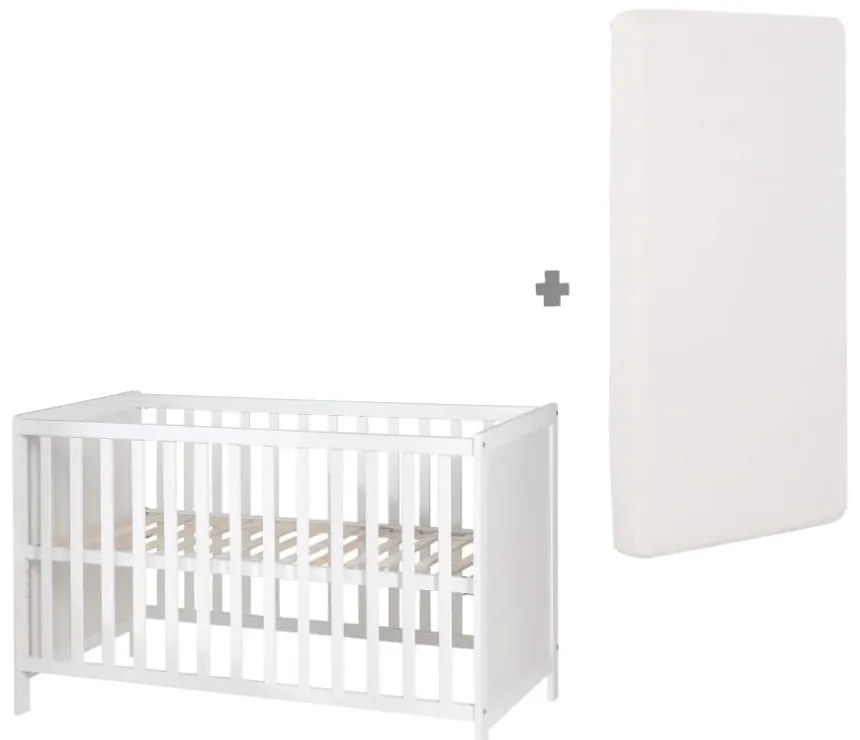 Бяло детско легло 60x120 cm - Roba