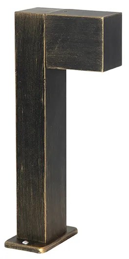 Индустриална стоеща лампа за външно ползване антично злато 35 см IP44 - Baleno