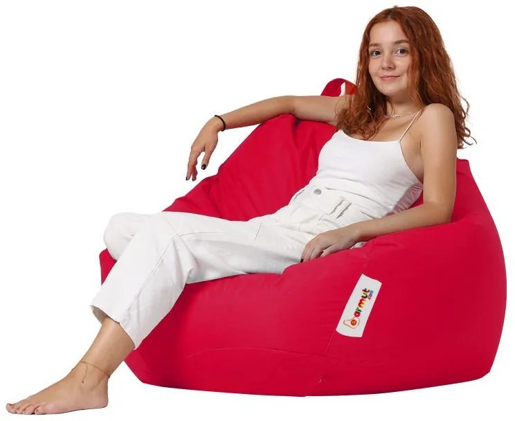 Градински пуф Premium XXL, цвят Червен