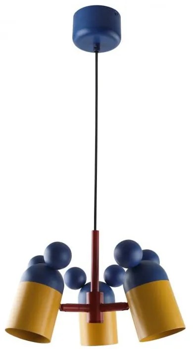 Синьо детско осветително тяло с метален абажур ø 30 cm Mouse II – GTV