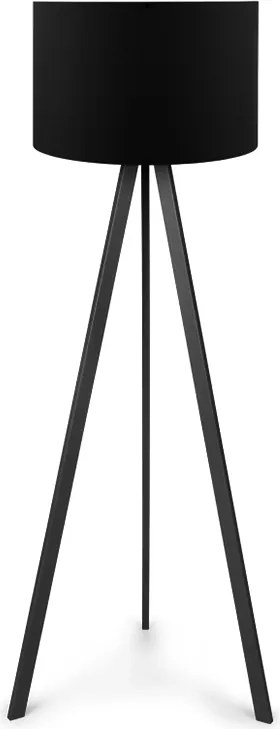 Rosling Mdf/текстил/Pvc подова лампа в черен цвят 38x21x140см.