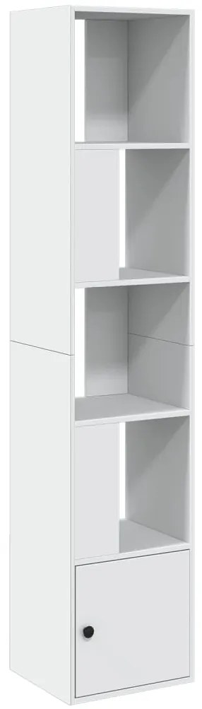 848241 vidaXL Библиотека, бяла, 40x36x189 см, инженерно дърво
