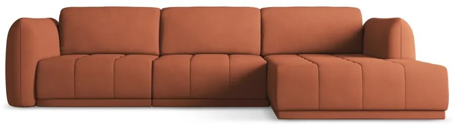 Оранжев ъглов диван (десен ъгъл) Hoku – Makamii