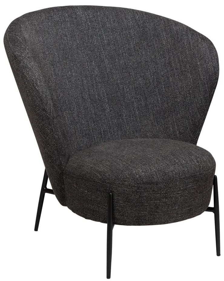 Антрацитно кресло от плат букле Orbit – DAN-FORM Denmark