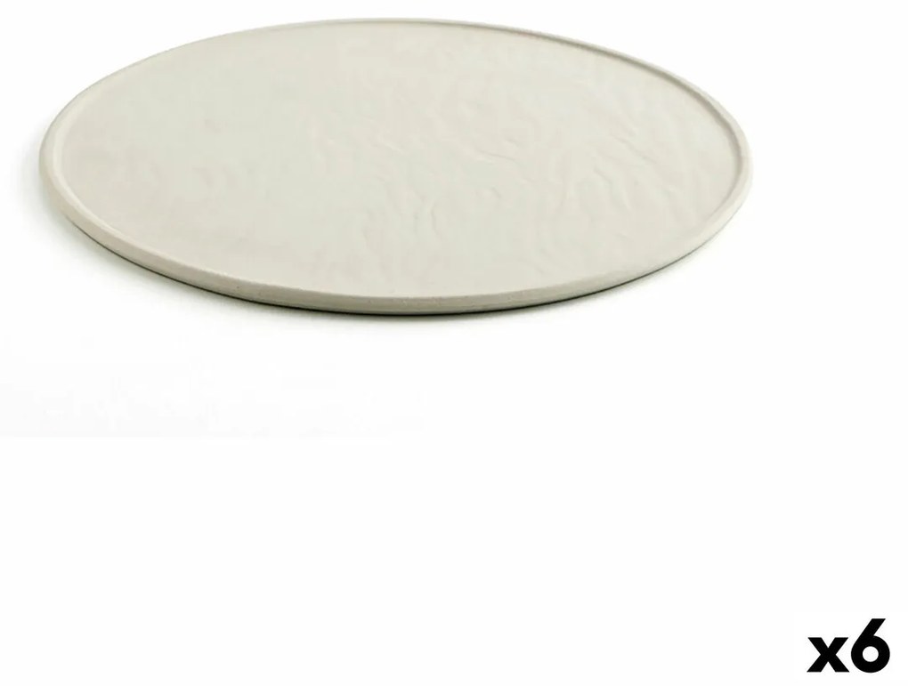 Плитка чиния Quid Керамика Бежов (Ø 33 cm) (6 броя)