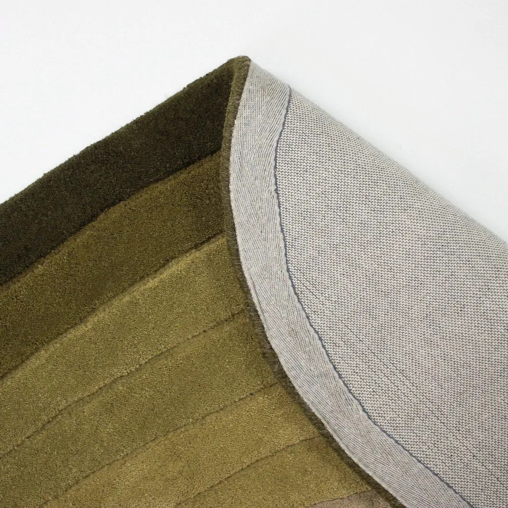 Зелен ръчно изработен вълнен килим 160x230 cm Puddle Ombre – Flair Rugs