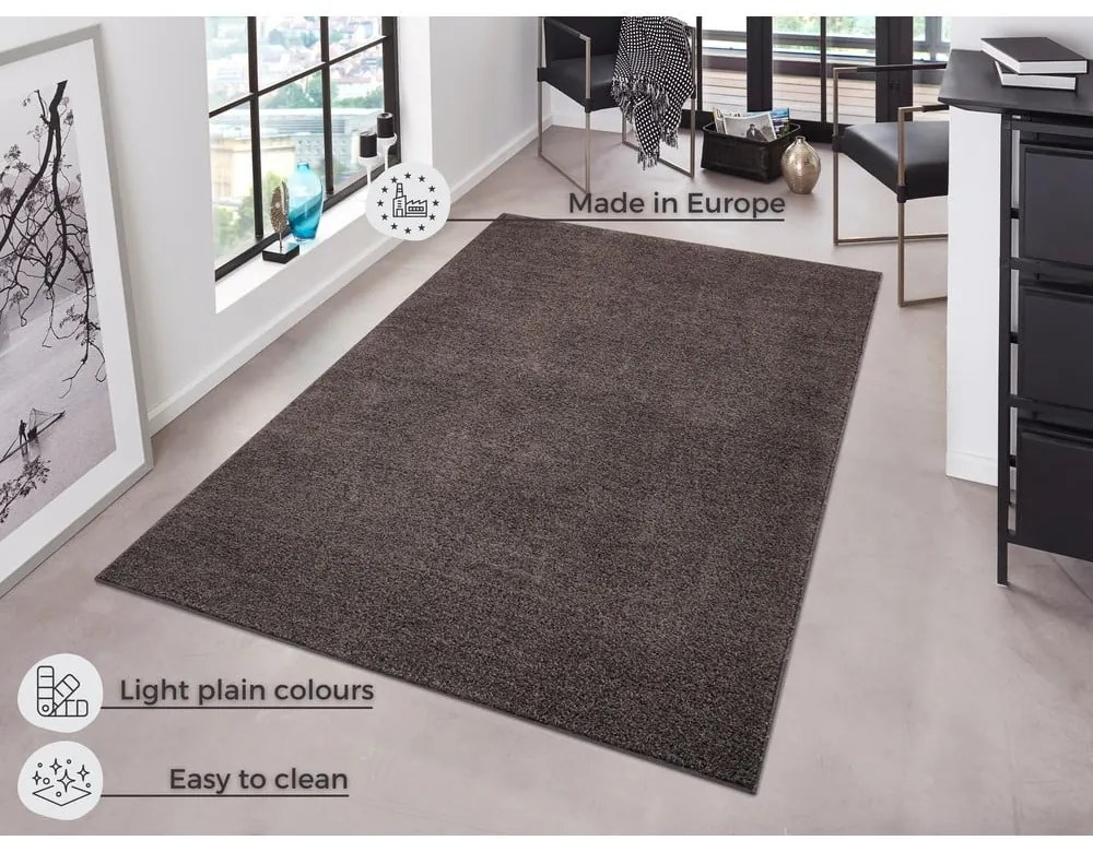 Антрацитен килим , 80 x 150 cm Pure - Hanse Home