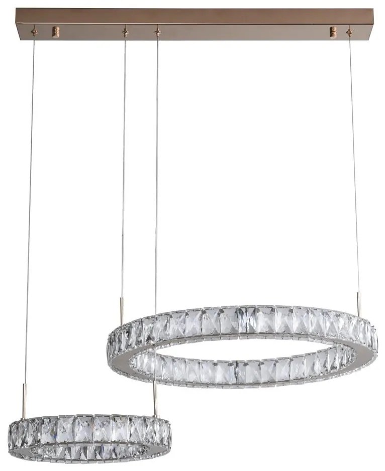 Zuma Line MD3713-2-3GT - LED полилей на кабел GIRONA LED/36W/230V розово злато