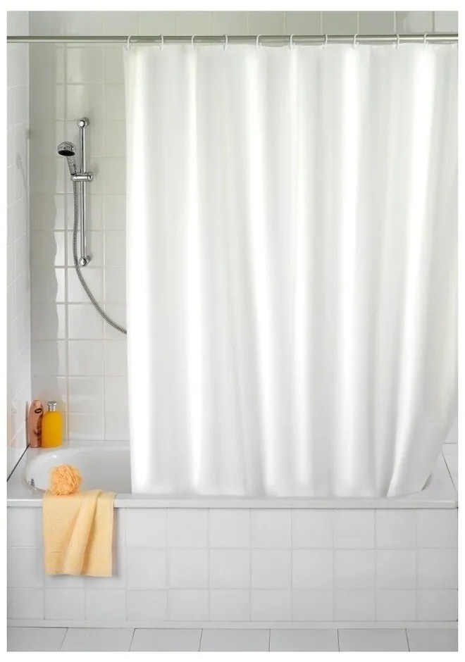 Бяла завеса за душ Simplera, 180 x 200 cm Peva - Wenko