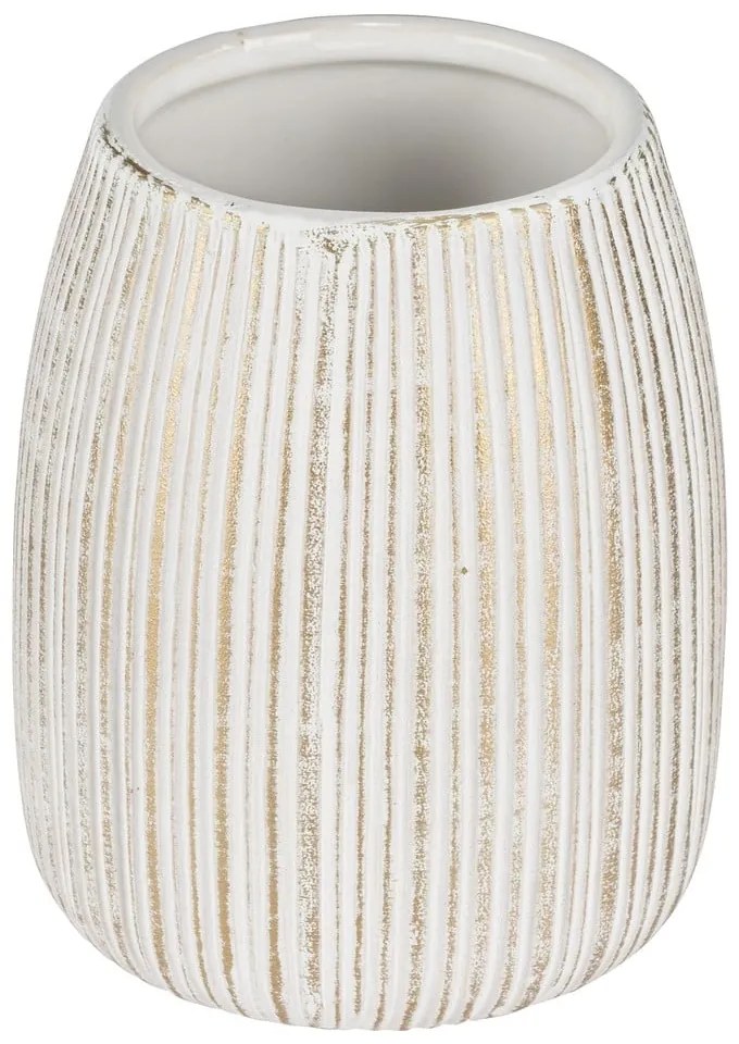 Керамична чаша за четки за зъби от в бял и златист цвят Pascoli – Wenko