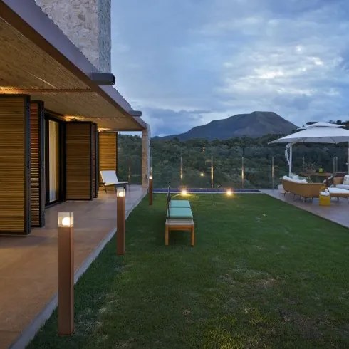 Индустриална подова лампа за външен монтаж ръждяво кафява 70 см IP44 - Denmark