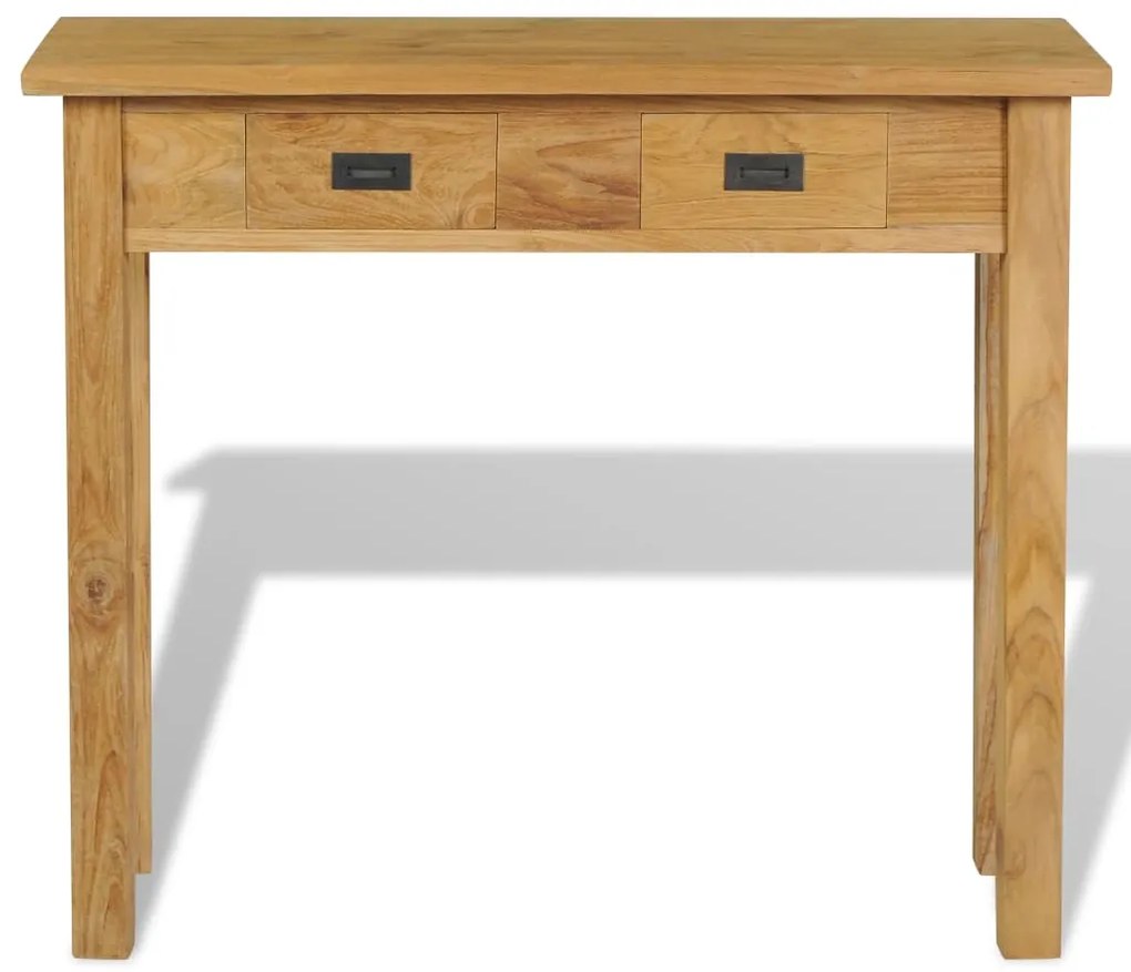244481 vidaXL Конзолна маса, масивно тиково дърво, 90x30x80 см