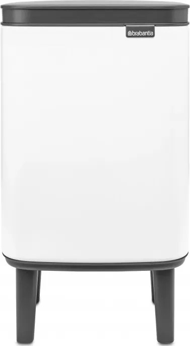 Кош за боклук Brabantia Bo Small Hi 1006639, 4 л, Повдигнат, Плавно и безшумно отваряне, Противоплъзгаща основа, Бял