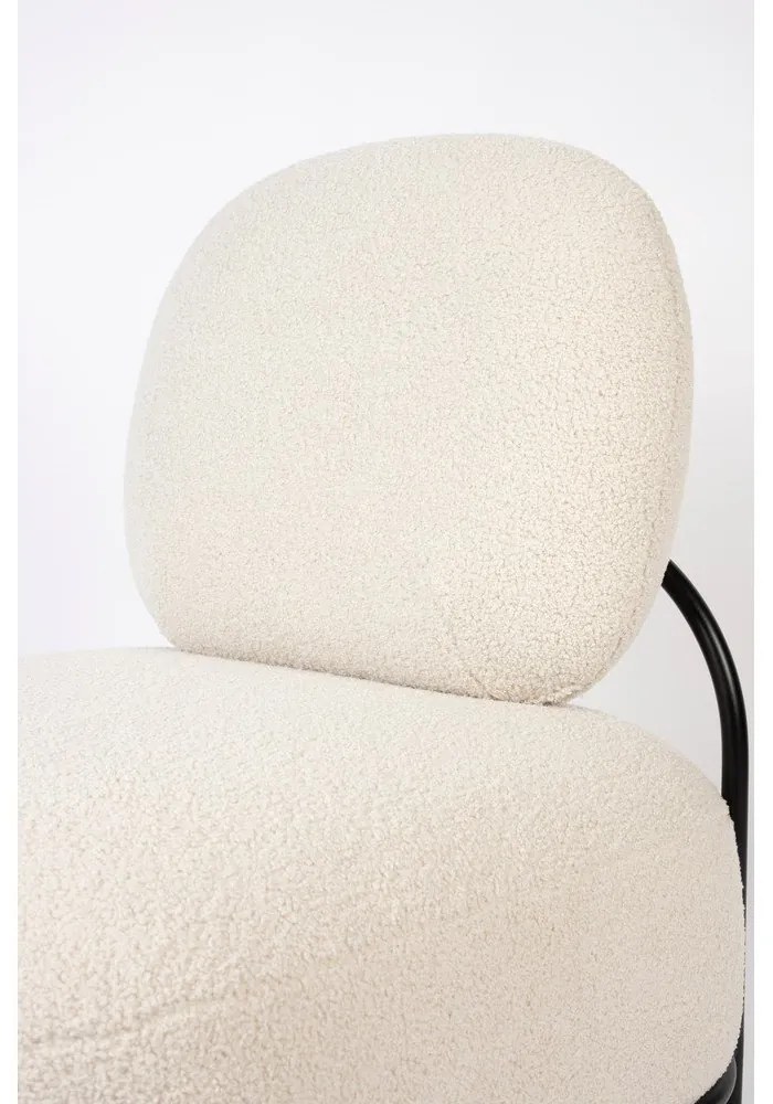 Кремаво кресло от букле Polly – White Label
